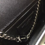 Saint Laurent Grain De Poudre Small Monogram Kate Satchel 452158 Black